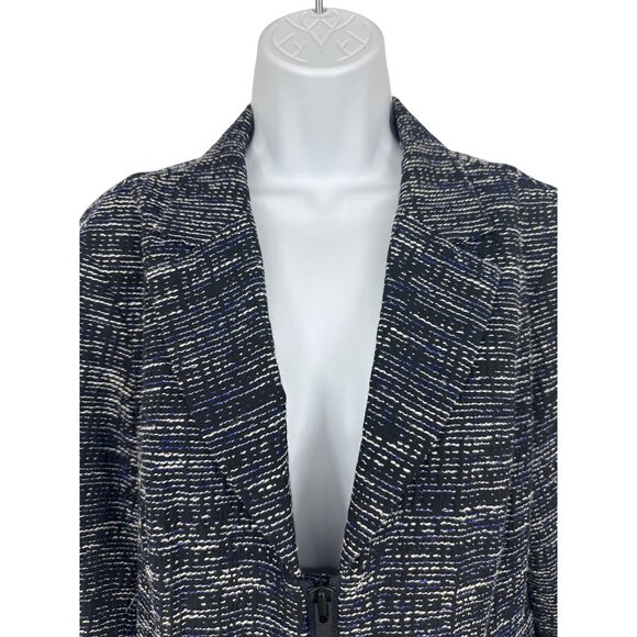 CABI Midnight Mingle Textured Zip Blazer Jacket #723 Size 12 - Picture 2 of 10